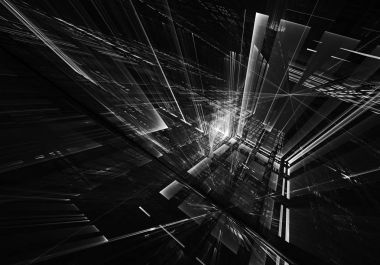 Soyut teknoloji illüstrasyon, 3d çizim