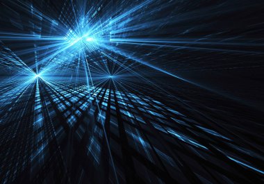 Soyut teknoloji illüstrasyon, 3d çizim