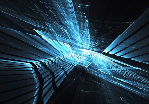 Soyut teknoloji illüstrasyon, 3d çizim