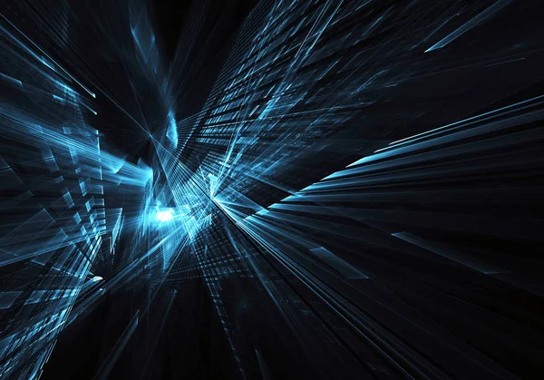 Soyut teknoloji illüstrasyon, 3d çizim