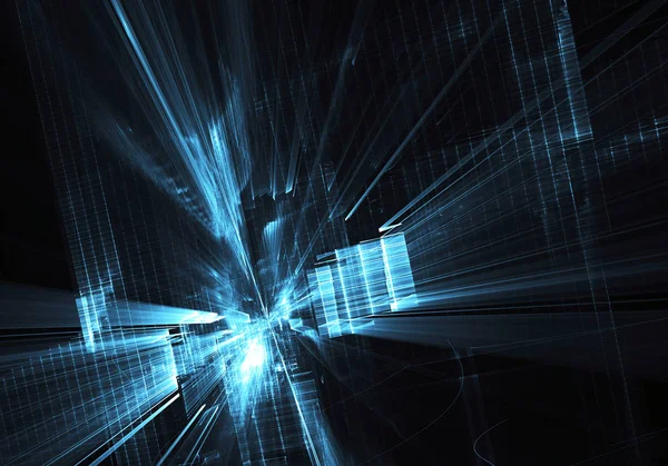 Soyut teknoloji illüstrasyon, 3d çizim