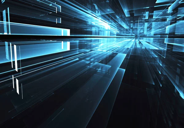 Soyut teknoloji illüstrasyon, 3d çizim