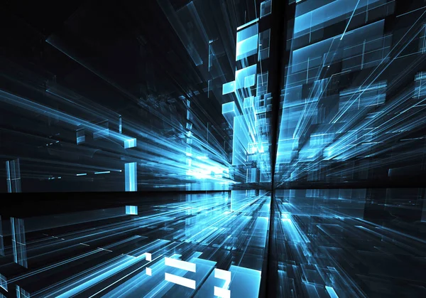 Soyut teknoloji illüstrasyon, 3d çizim