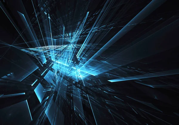 Soyut teknoloji illüstrasyon, 3d çizim