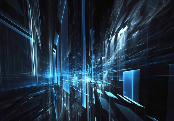 Soyut teknoloji illüstrasyon, 3d çizim