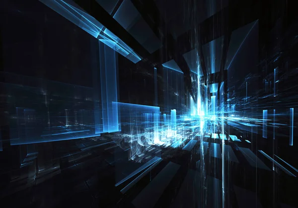 Soyut teknoloji illüstrasyon, 3d çizim