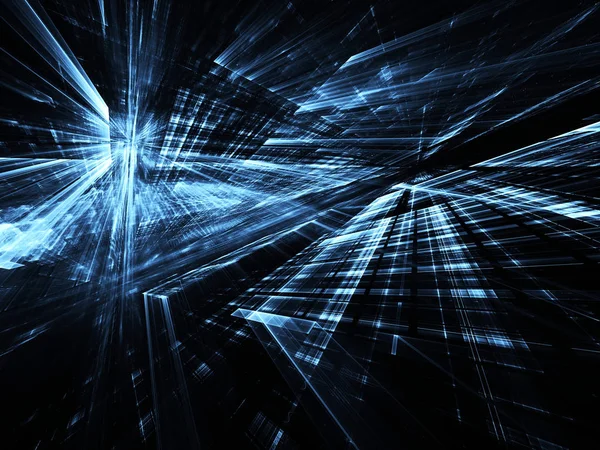 Soyut teknoloji illüstrasyon, 3d çizim