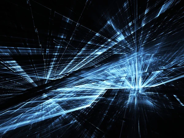 Soyut teknoloji illüstrasyon, 3d çizim