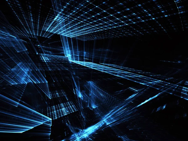 Soyut teknoloji illüstrasyon, 3d çizim