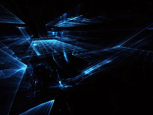 Soyut teknoloji illüstrasyon, 3d çizim