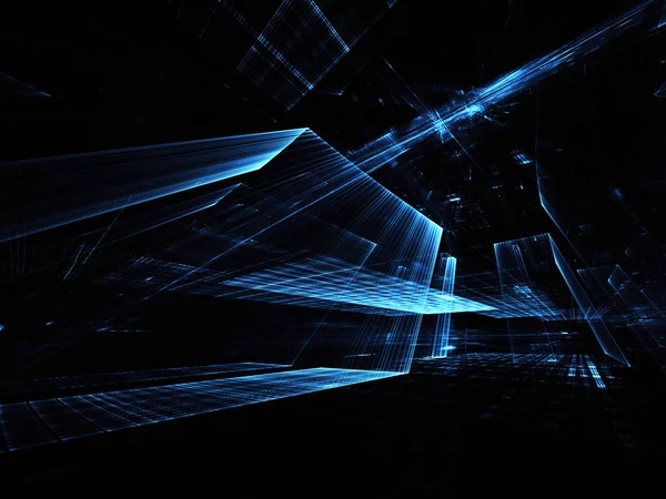 Soyut teknoloji illüstrasyon, 3d çizim