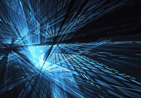 Soyut teknoloji illüstrasyon, 3d çizim