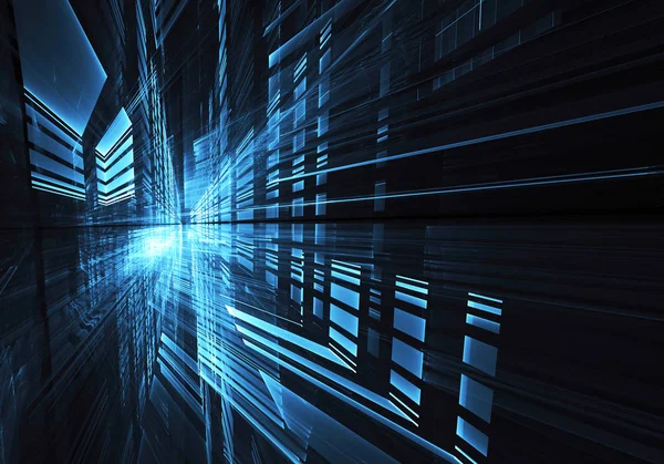 Soyut teknoloji illüstrasyon, 3d çizim