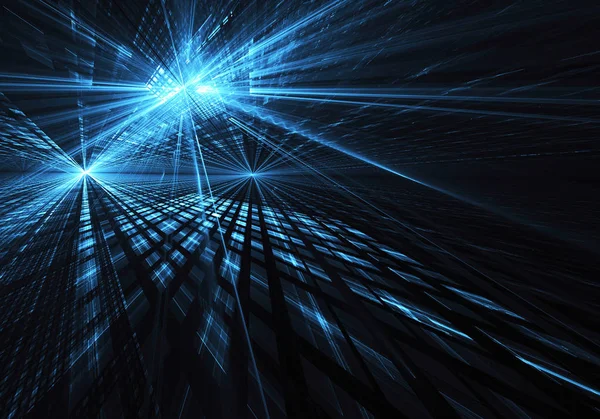 Soyut teknoloji illüstrasyon, 3d çizim