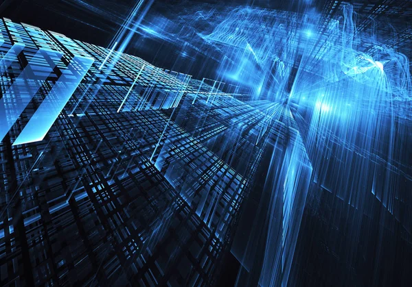 Soyut teknoloji illüstrasyon, 3d çizim