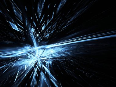 Soyut teknoloji illüstrasyon, 3d çizim