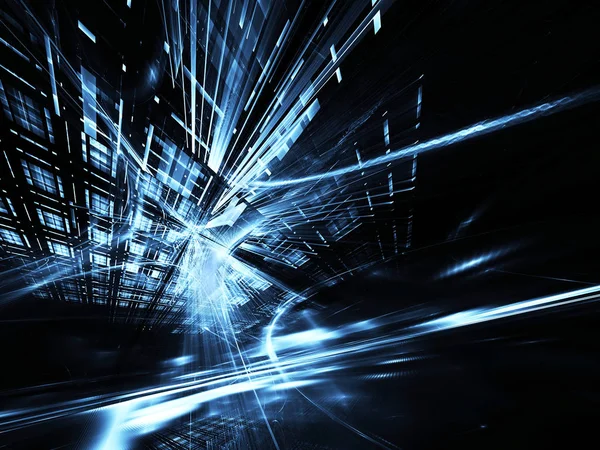 Soyut teknoloji illüstrasyon, 3d çizim