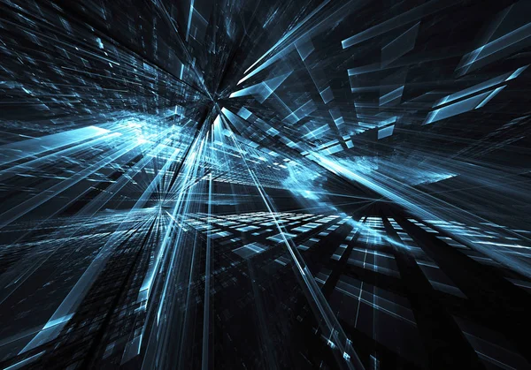 Soyut teknoloji illüstrasyon, 3d çizim