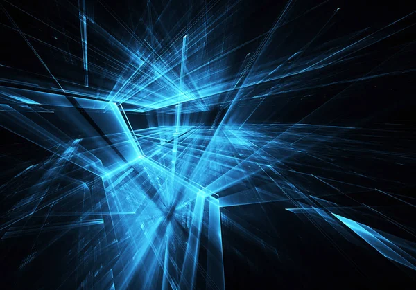 Soyut teknoloji illüstrasyon, 3d çizim