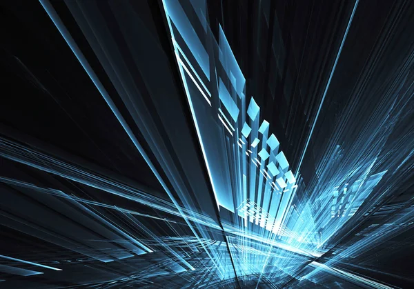 Soyut teknoloji illüstrasyon, 3d çizim