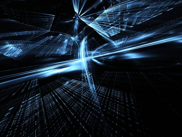 Soyut teknoloji illüstrasyon, 3d çizim