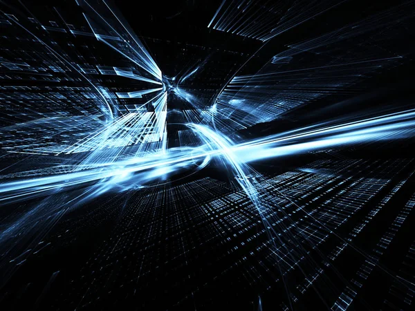 Soyut teknoloji illüstrasyon, 3d çizim