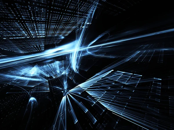 Soyut teknoloji illüstrasyon, 3d çizim