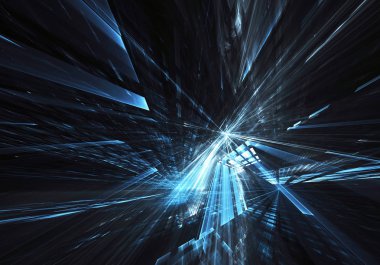 Soyut teknoloji illüstrasyon, 3d çizim