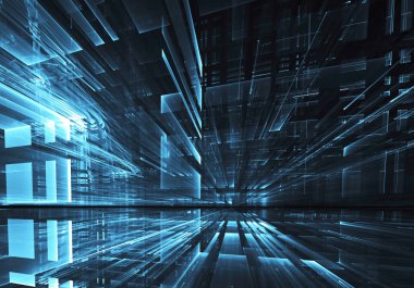 Soyut teknoloji illüstrasyon, illüstrasyon