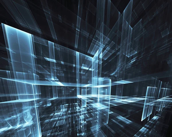 Art fractal - image d'ordinateur, arrière-plan technologique — Photo