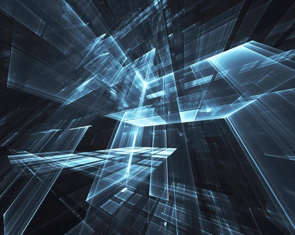 Arte fractal - imagen de ordenador, fondo tecnológico — Foto de Stock