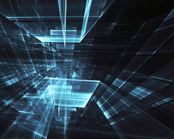 Arte fractal - imagen de ordenador, fondo tecnológico — Foto de Stock