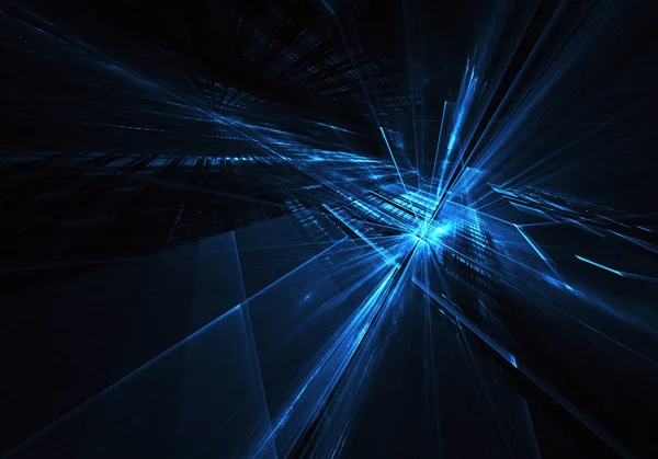 Yaratıcılık ve tasarım projelerinde kullanım için fraktal arkaplan. Teknolojik fraktal. Soyut 3d illüstrasyon