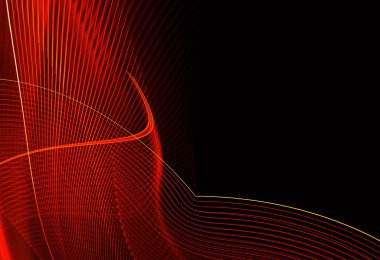 Işık efektli soyut renk dinamik arkaplanı. Fraktal dalgalı. Fraktal sanat