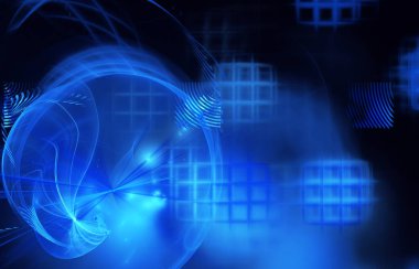 Yaratıcılık ve tasarım projelerinde kullanım için fraktal arkaplan. Teknolojik fraktal. Soyut resimleme