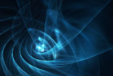 Dinamik eğriler ve bulanık desenler. Fraktal grafikler. Bilim ve teknoloji kavramı.