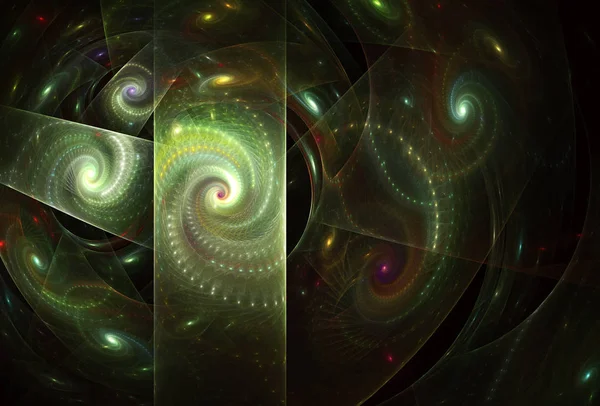 Fondo dinámico de color abstracto con efecto de iluminación. Espiral fractal. Arte fractal — Foto de Stock
