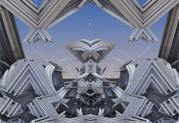 Fractal 3D achtergrond, abstracte 3D illustratie, element voorontwerp — Stockfoto