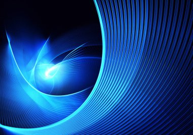 Işık efektli soyut renk dinamik arkaplanı. Fraktal dalgalı. Fraktal sanat