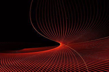 Işık efektli soyut renk dinamik arkaplanı. Fraktal dalgalı. Fraktal sanat