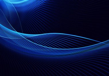 Işık efektli soyut renk dinamik arkaplanı. Fraktal dalgalı. Fraktal sanat