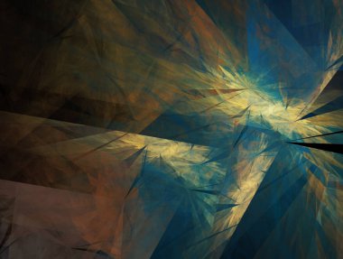 Işık efektli soyut renk dinamik arkaplanı. Fraktal doku. Fraktal sanat