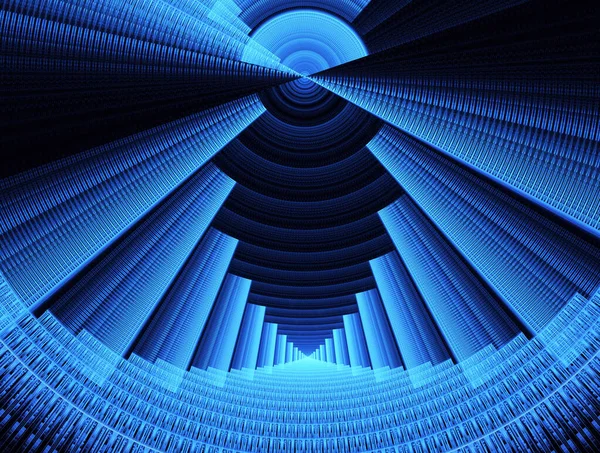 Blue Background Blue Abstract Waves Fractal Render — Stock Photo, Image