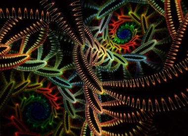 Yaratıcılık ve tasarım projelerinde kullanmak için fraktal renk arkaplanı.