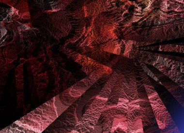 Mavi arkaplan renginde soyut dalgalar - fraktal oluşturucu.