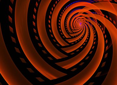 Işık efektli soyut renk dinamik arkaplanı. Fraktal spiral. Fraktal sanat