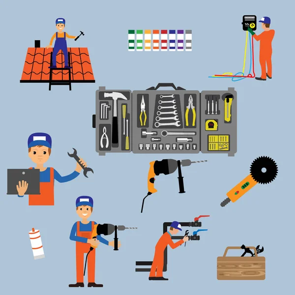 Construction work icons — Stock Vector