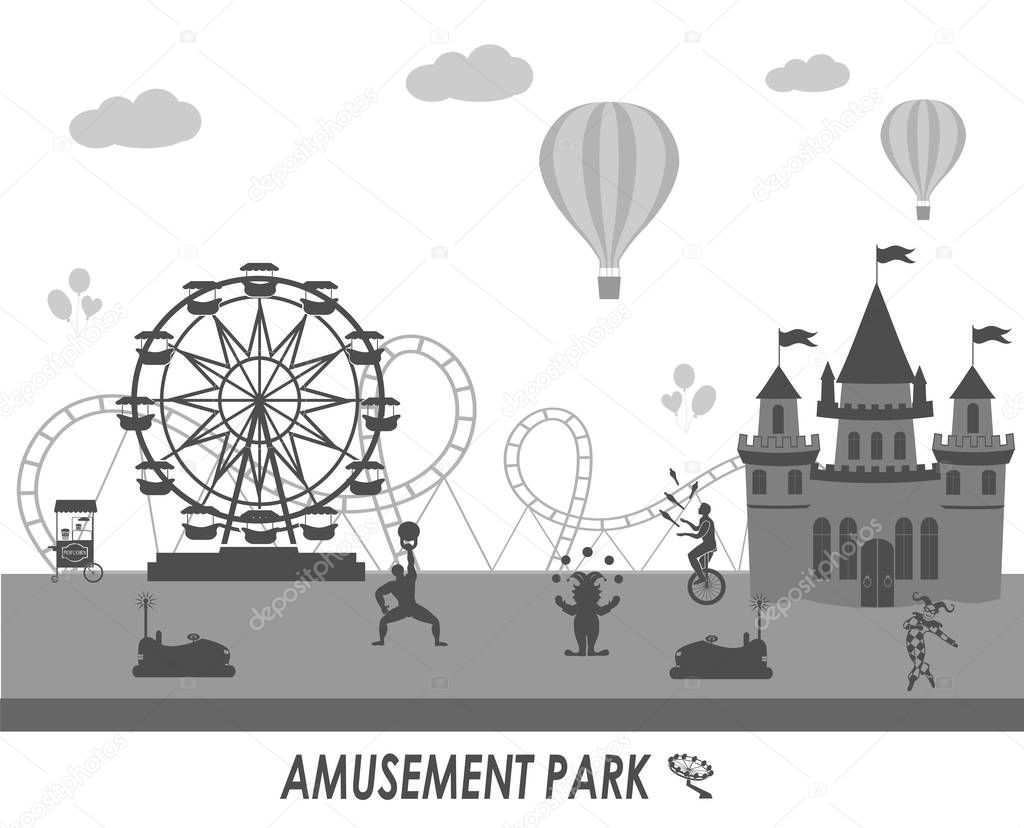 Amusement Park and Fairy-tale castle