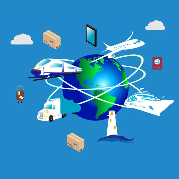 Wereldwijde logistieknetwerk Concept — Stockvector