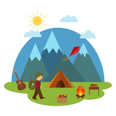 seyahat simgesi koleksiyonu